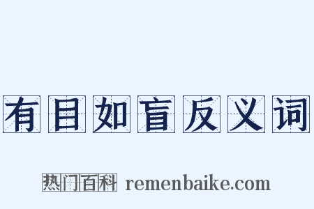 有目如盲反义词是什么意思的图片